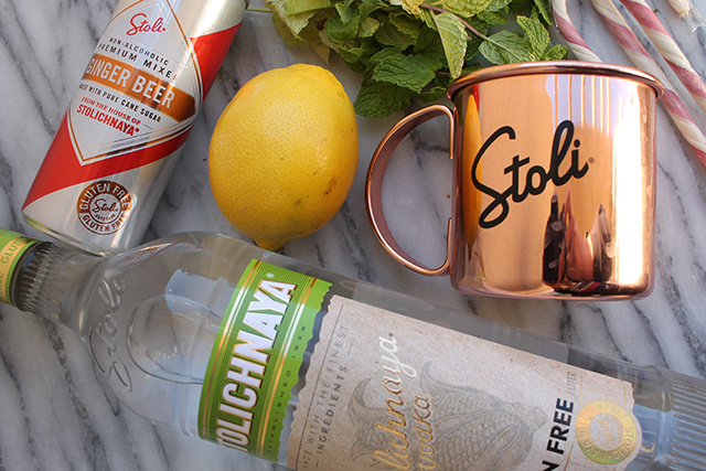 Blood Orange Moscow Mule with Stoli Gluten Free