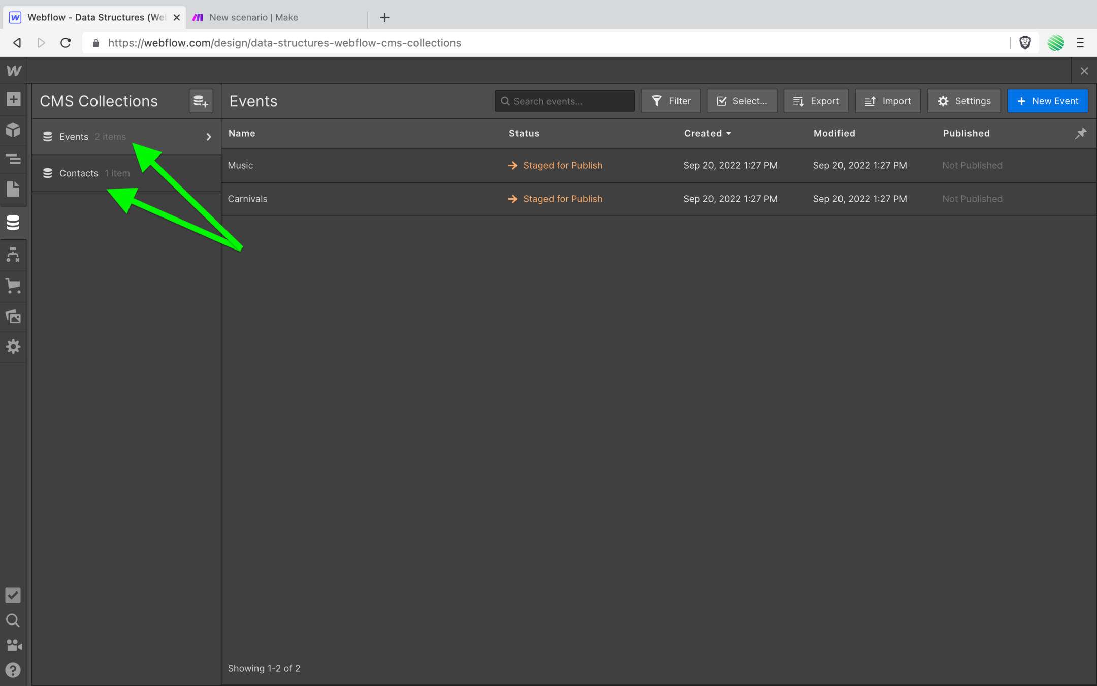 How to filter flow hooks for only one CMS Collection