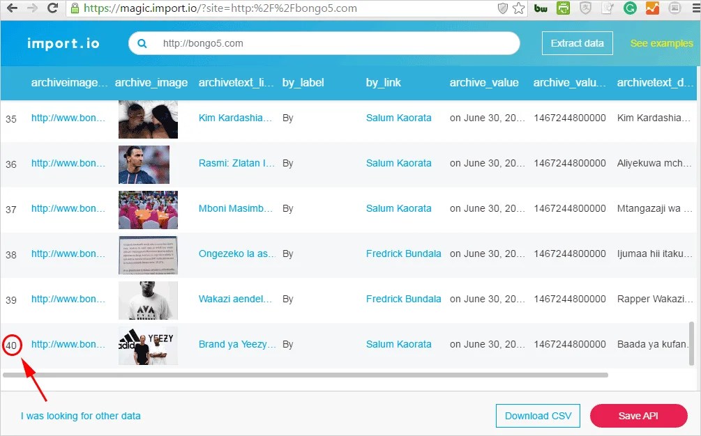 Extract Data from Multiple Web Pages into Excel using import.io