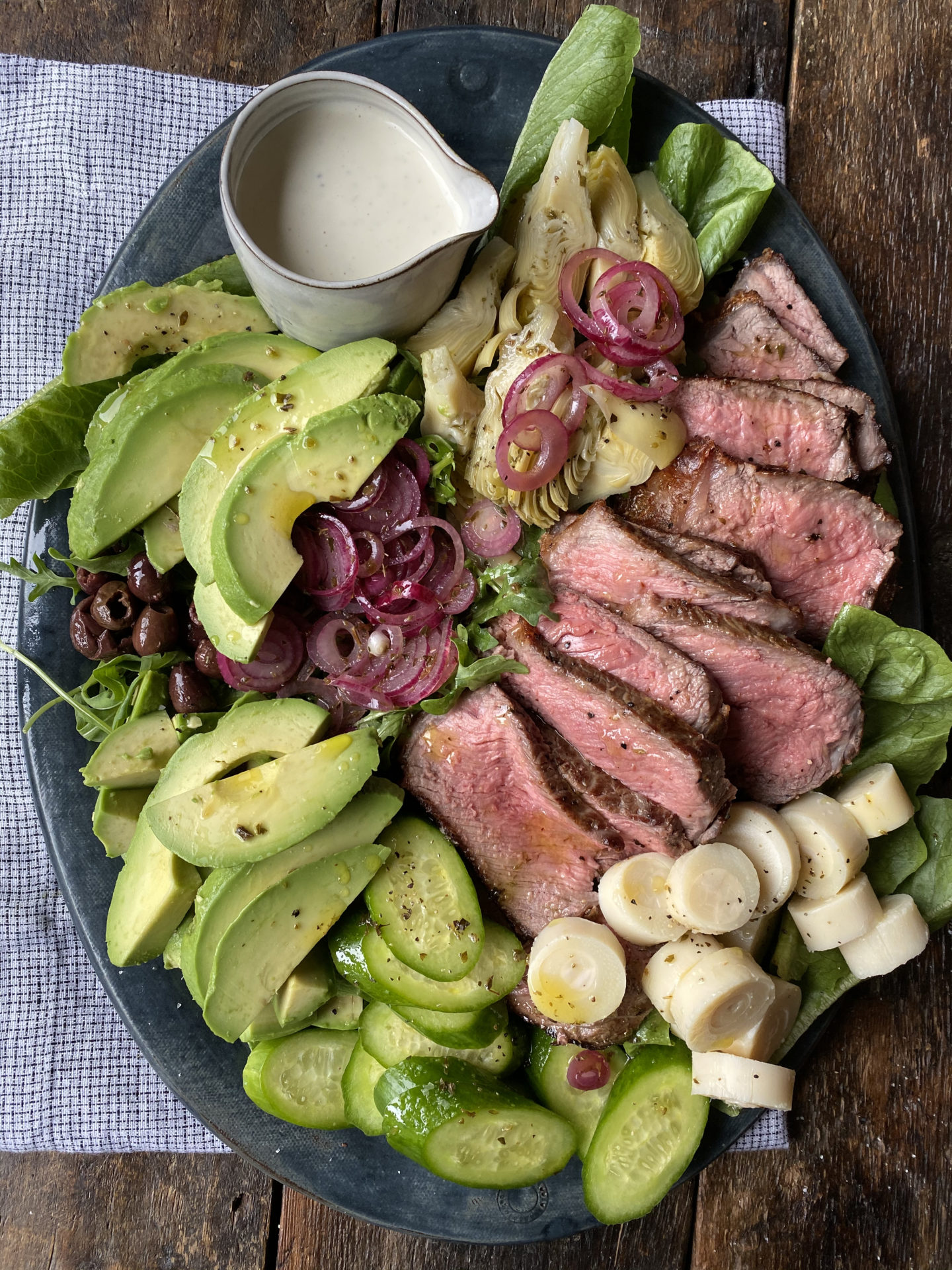 Pepper Steak Salad with Creamy Horseradish Dressing MAGIC ELIXIRS (TM