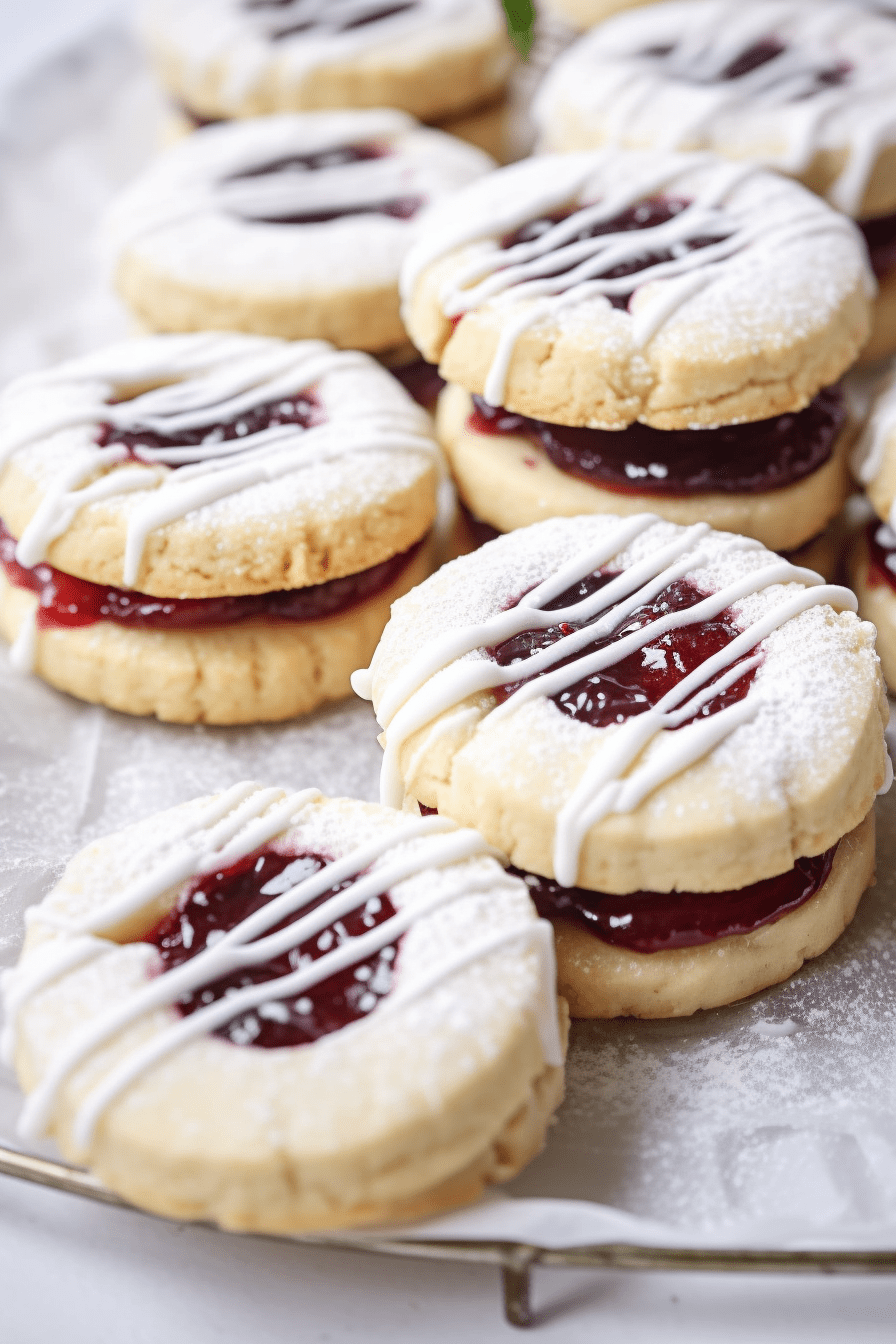 Raspberry Shortbread Cookies