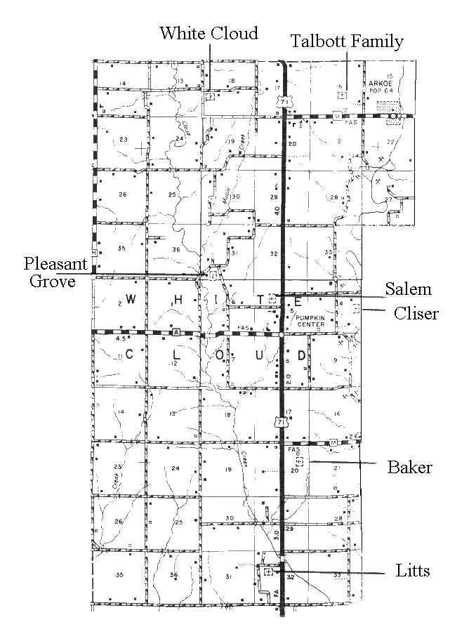 White Cloud Township Cemetery Map