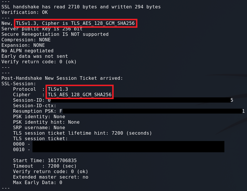 OpenSSL Testing a Cipher Suite Node Security