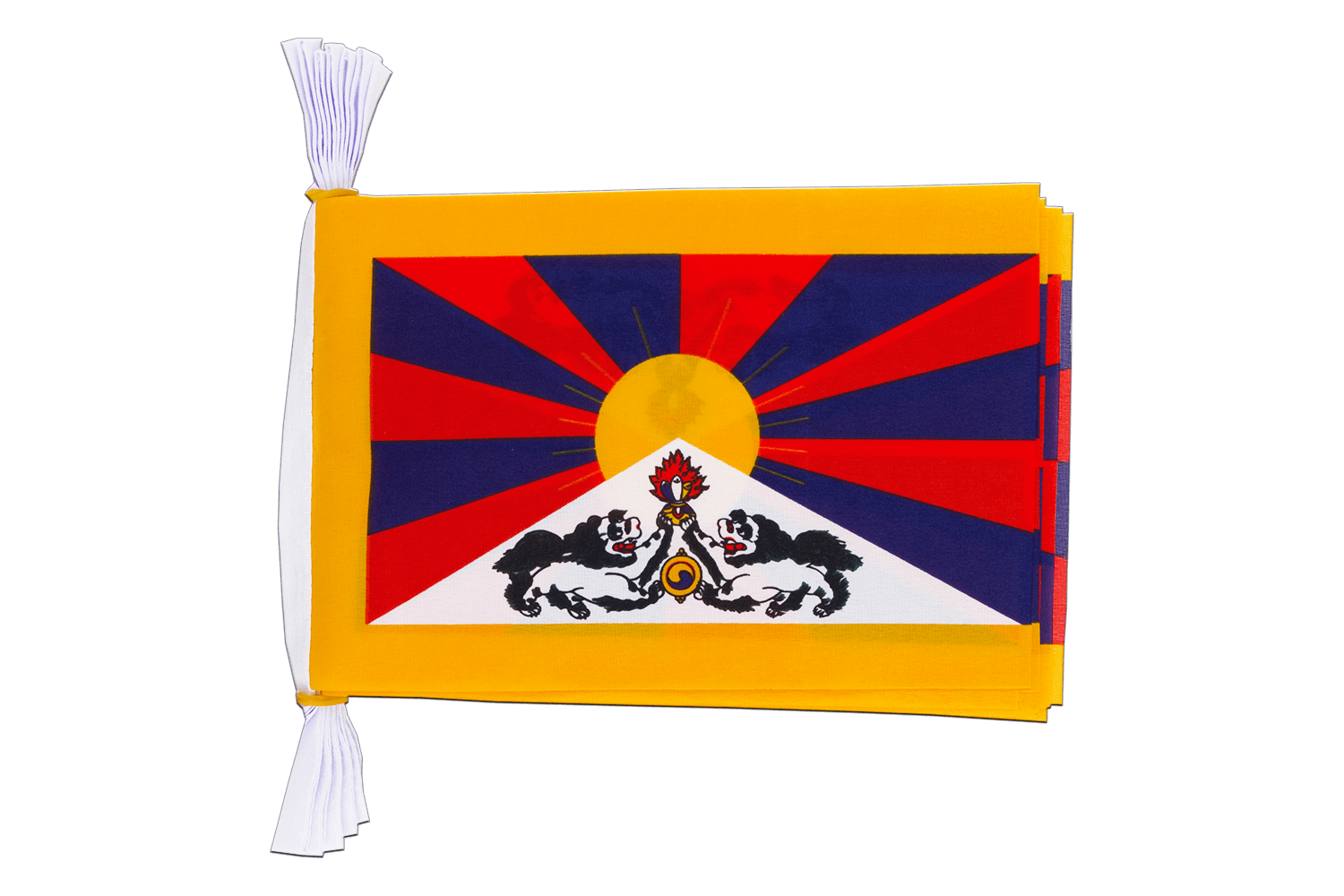 Tibet Flag Bunting 6x9", 3 m RoyalFlags.co.uk