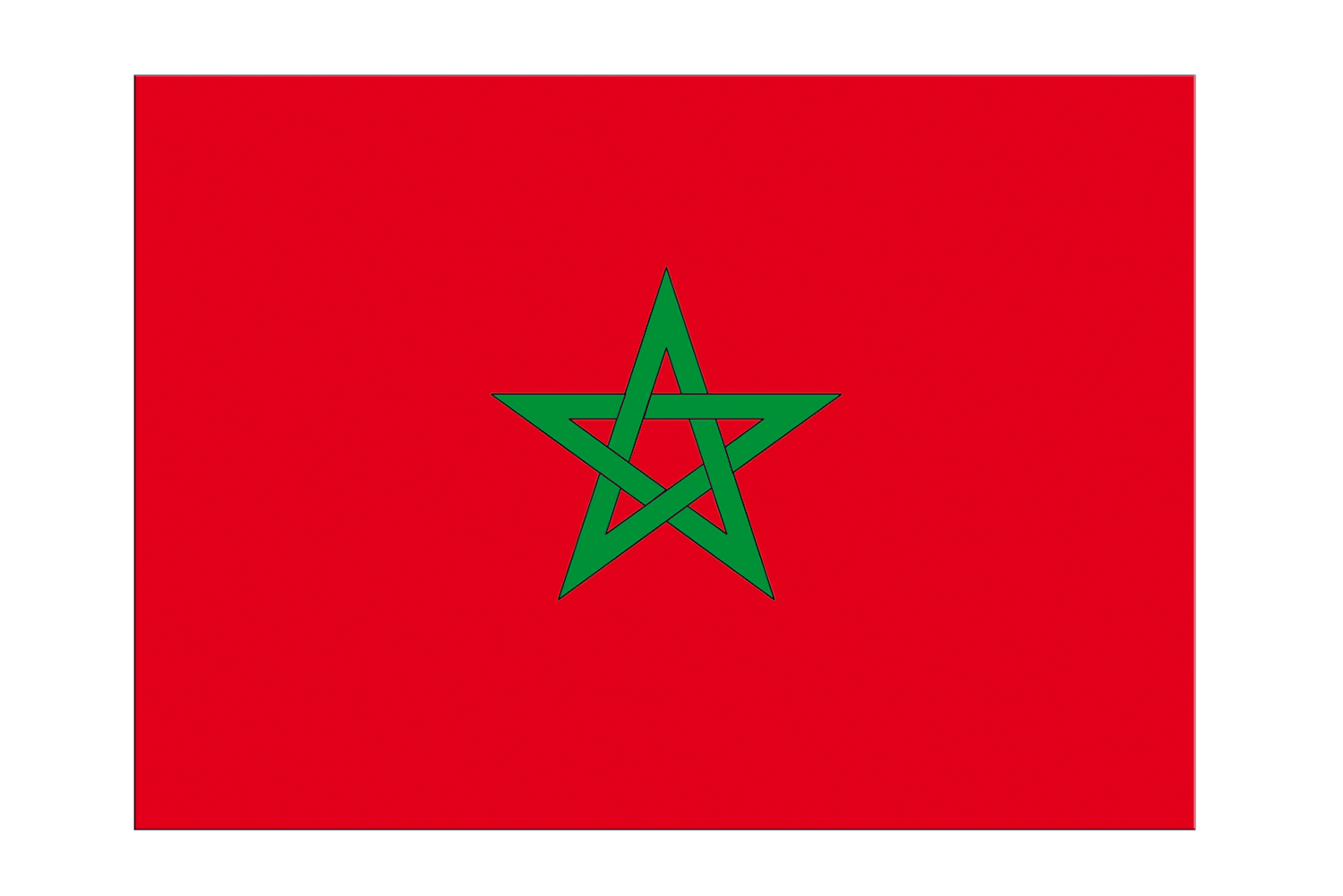 Morocco Flag Sticker 3x4", 5 pcs