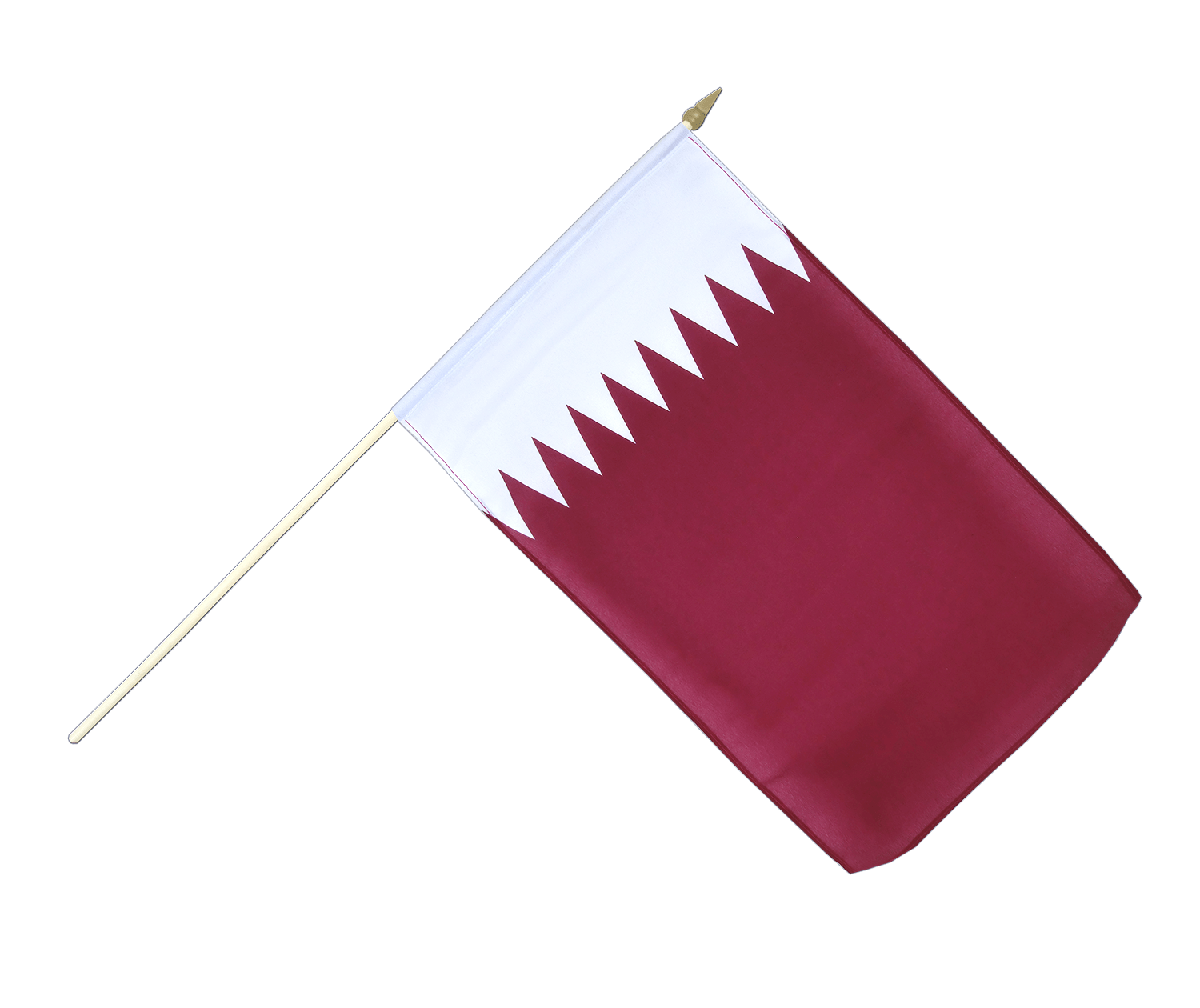 Hand Waving Flag Qatar 12x18" RoyalFlags