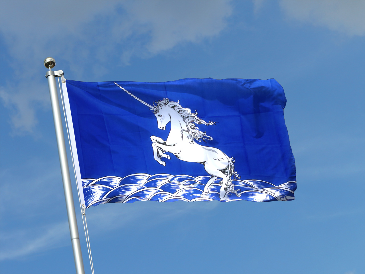 Unicorn blue 3x5 ft Flag (90x150 cm) RoyalFlags