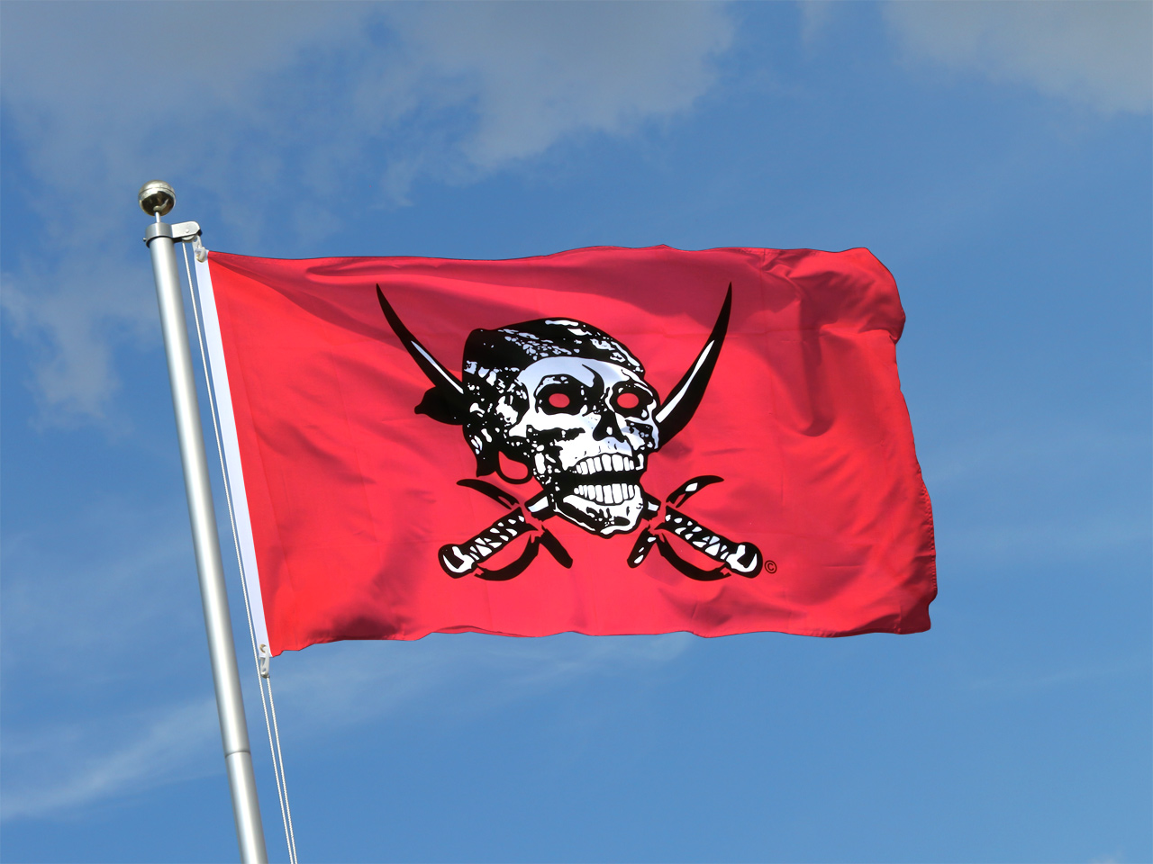 Pirate on red shawl 3x5 ft Flag (90x150 cm) RoyalFlags