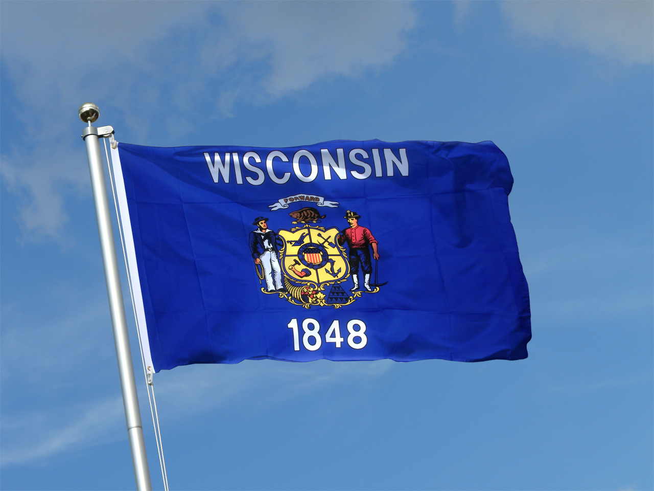 Wisconsin 3x5 ft Flag (90x150 cm) RoyalFlags