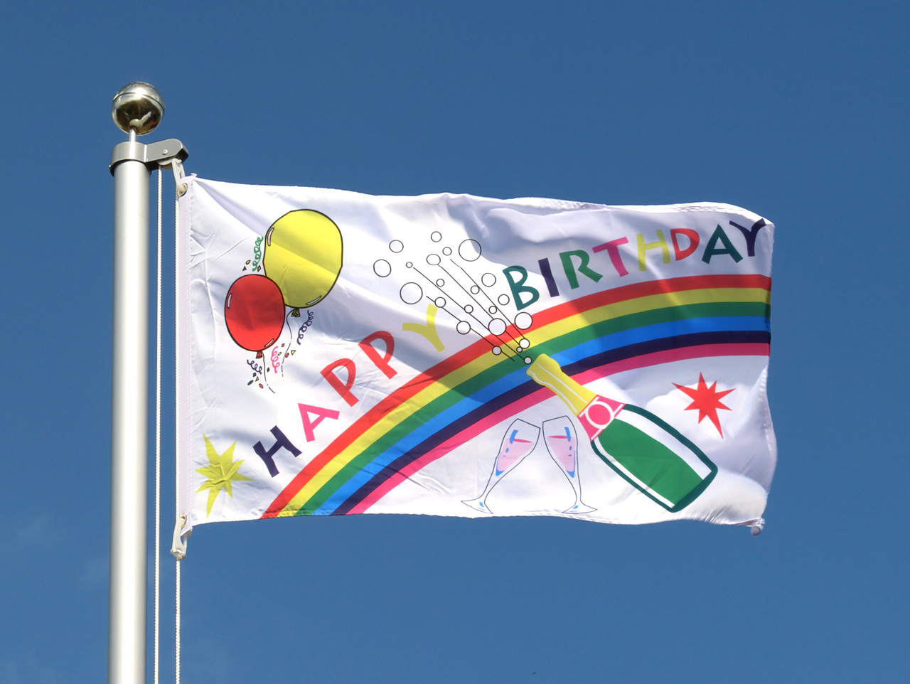 Cheap Flag Happy Birthday 2x3 ft RoyalFlags