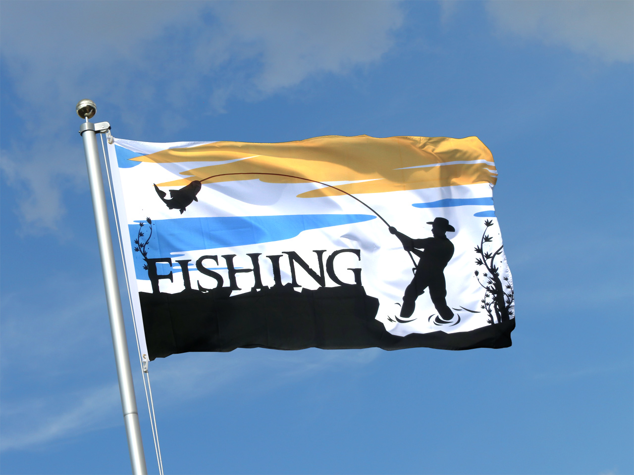 Fishing 3x5 ft Flag (90x150 cm) RoyalFlags