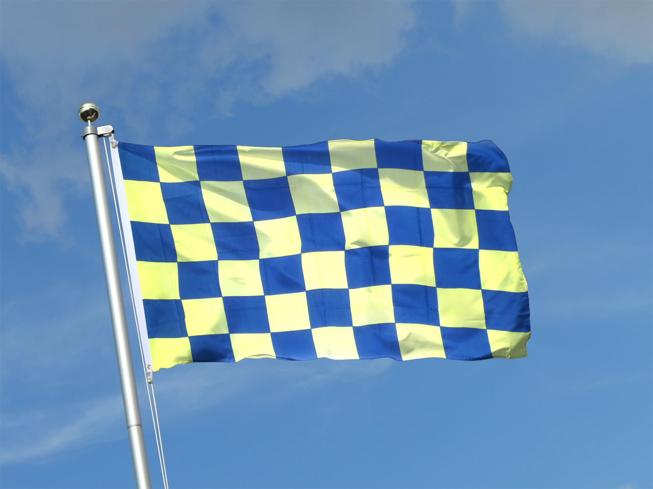 Checkered BlueYellow 3x5 ft Flag (90x150 cm) RoyalFlags