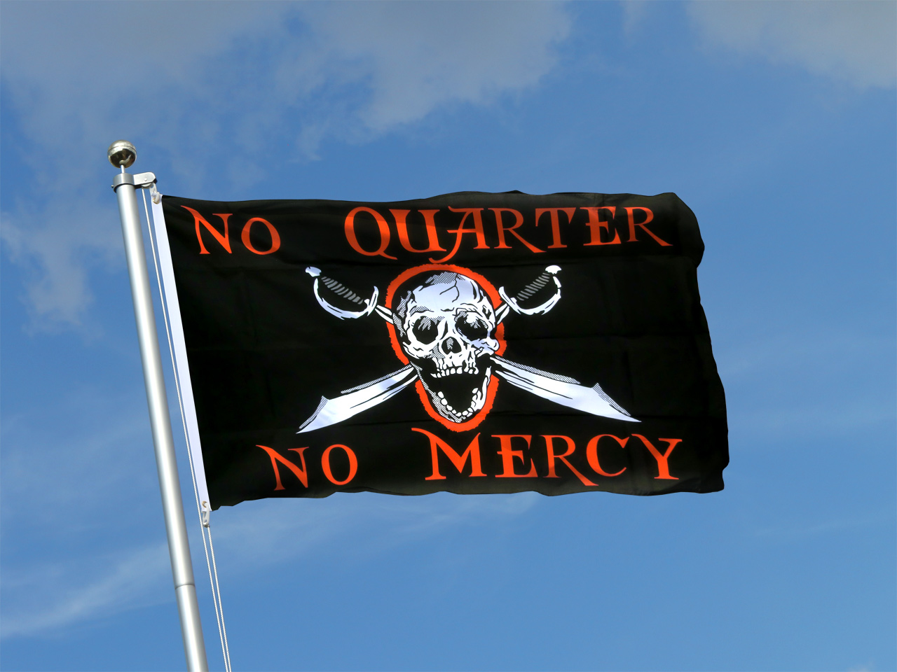 Drapeau Pirate No Quarter No Mercy 90 x 150 cm MaxFlags Monsieur