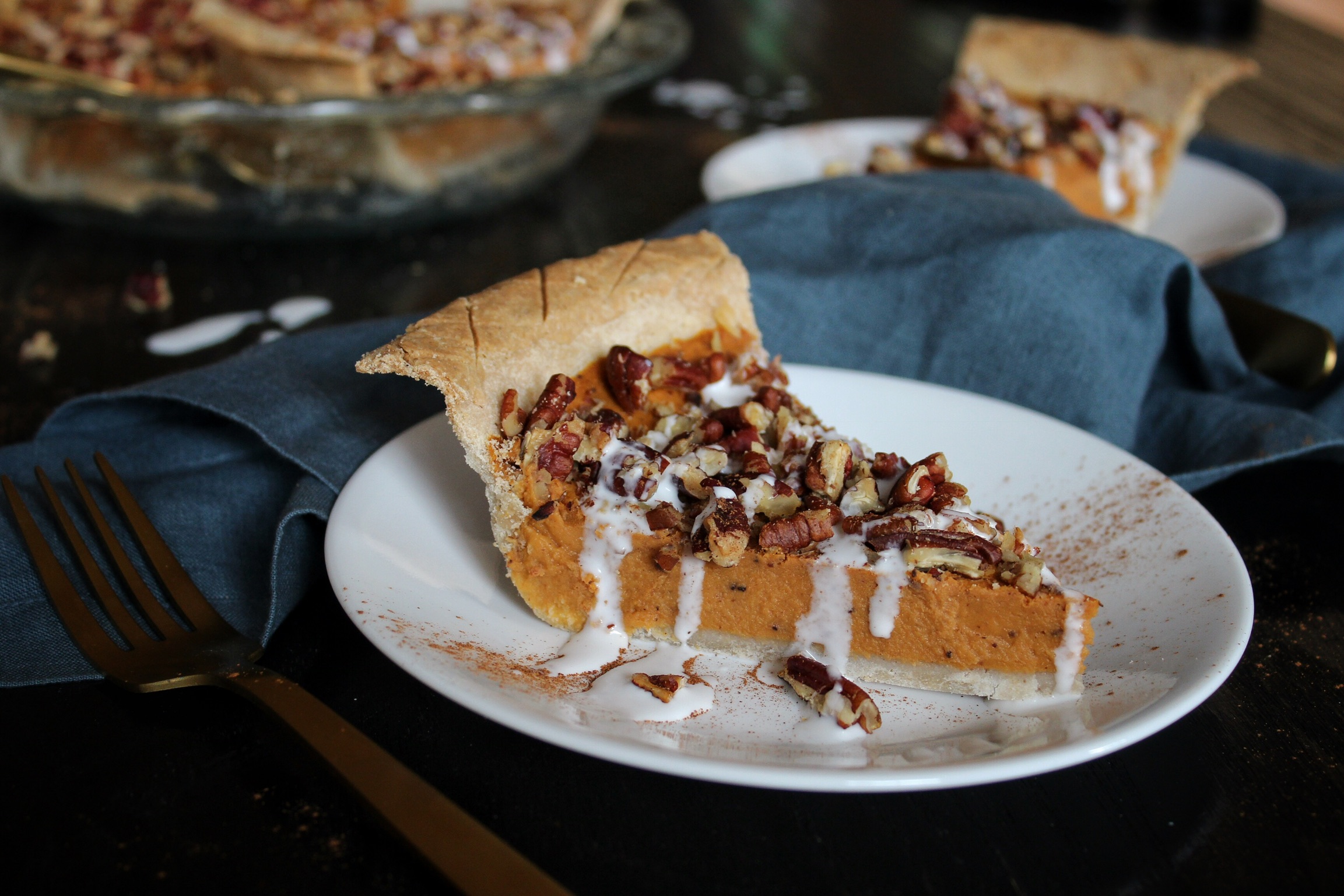 Classic Sweet Potato Pie (sugarfree, glutenfree, vegan & Plant