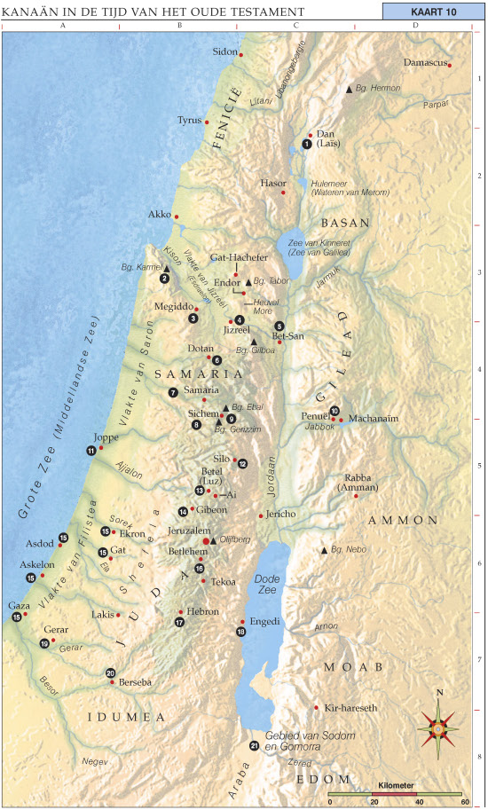 Bijbelse Kaart Van Israel Liturgie etc.