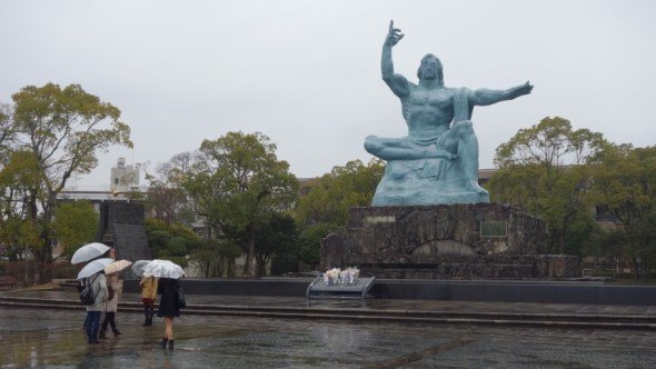 Nagasaki's large peace memorial  which is supposed to represent many things which is probably why it doesn't seem to represent any particular one well...