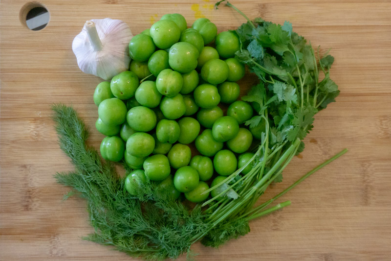 Tkemali Recipe Sour Plum Sauce No Frills Kitchen