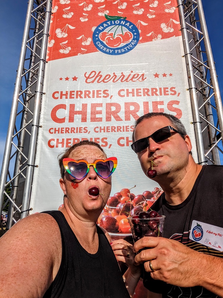 Traverse City National Cherry Festival Pie Eating & Pit Spitting