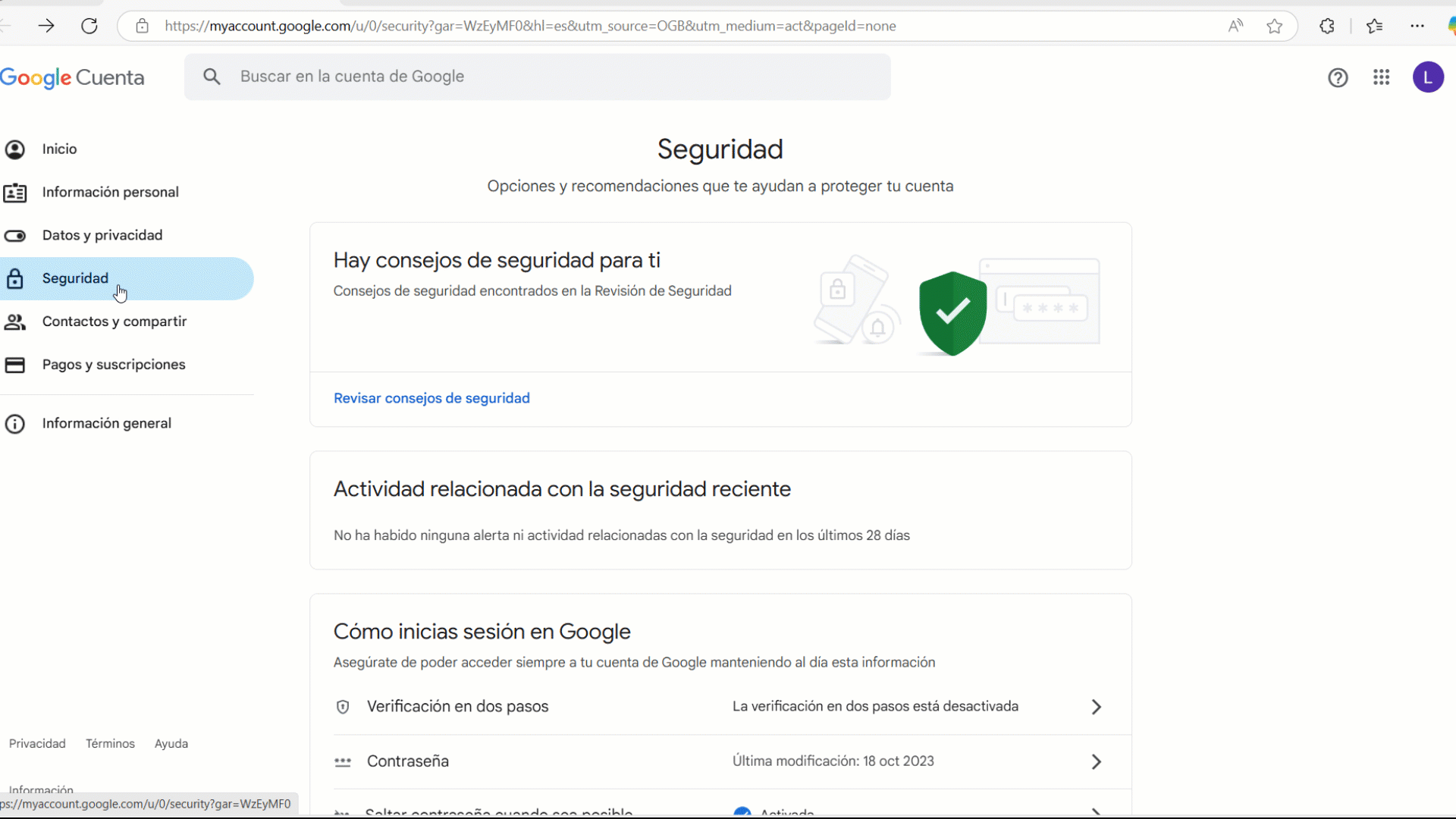 Activar la verificación en dos pasos en tu cuenta de Gmail - Portal de(03)