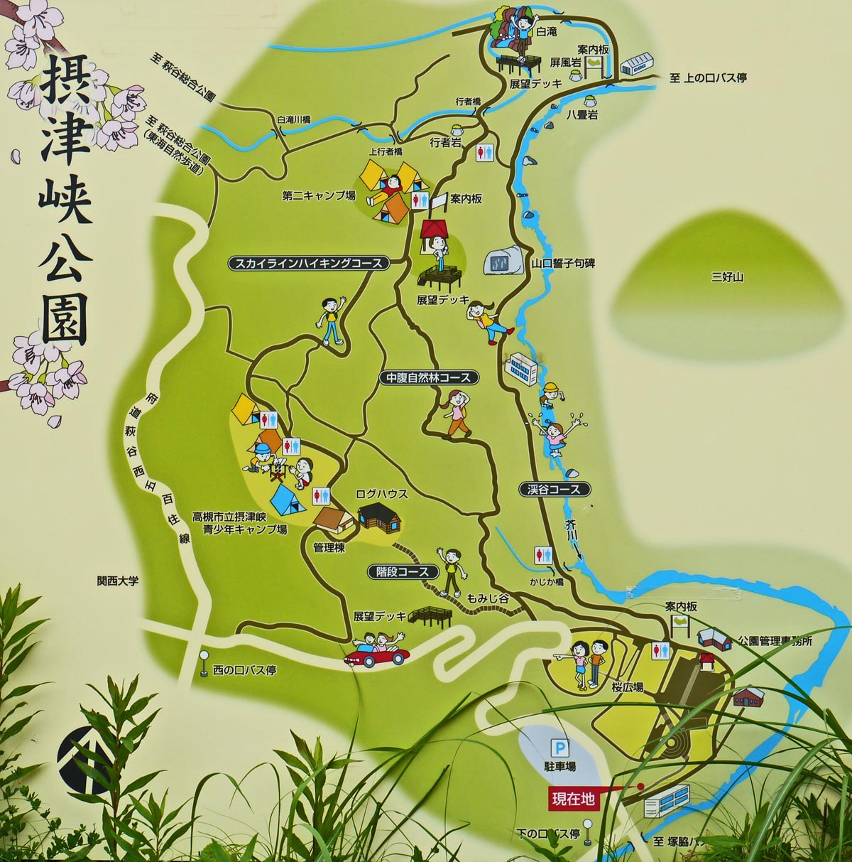 北摂・摂津峡でペットと遊ぶお勧めルート（1）ｰ「桜公園」と川遊びだワン いぬドコー愛犬との想い出作りにドコ行こう