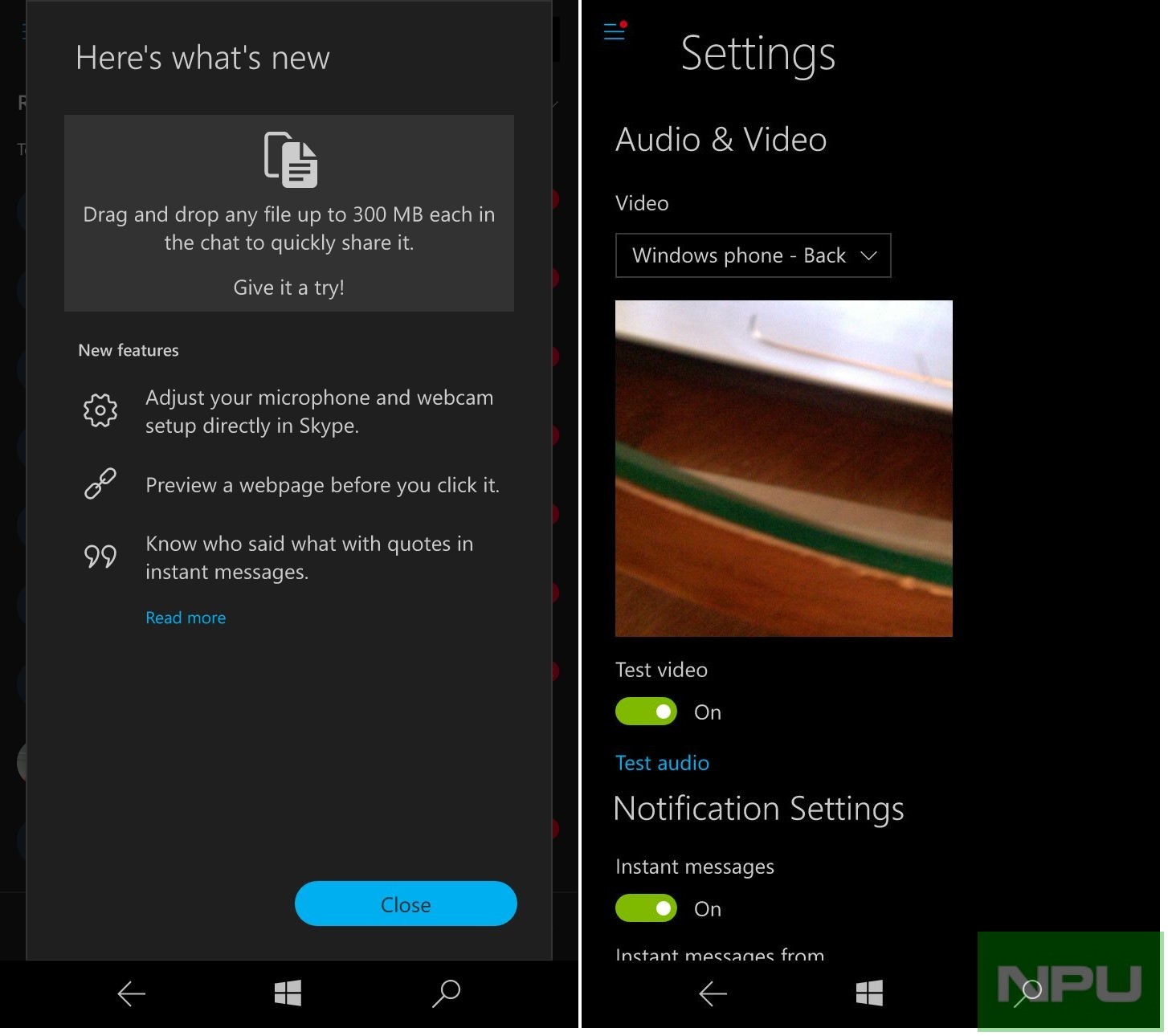 Windows 10 Mobile Skype Preview updated with working Microphone