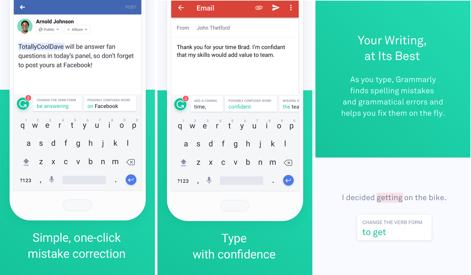 Grammarly Keyboard for Android updated with some new features and bug fixes