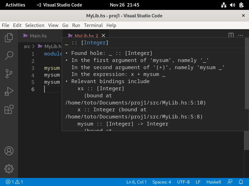 Tuto fonctionnel Développer en Haskell avec ghcup et vscode, en 2022