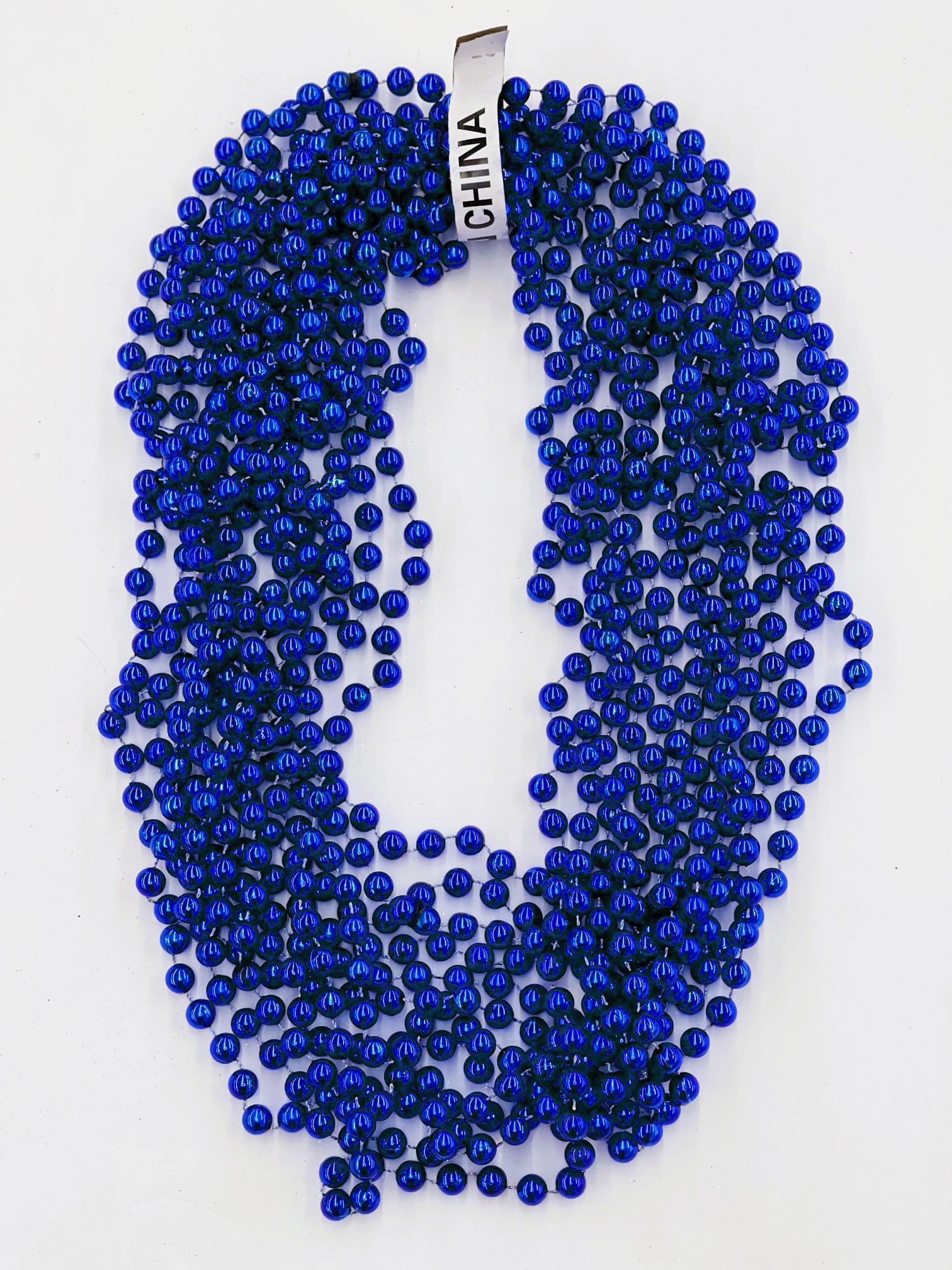 Blue 12mm 48" Beads 111007 NOLA Throws