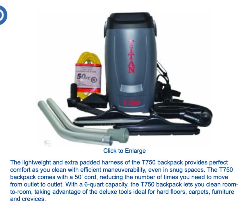 Riccar Commercial Vibrance with Tools NolaVac