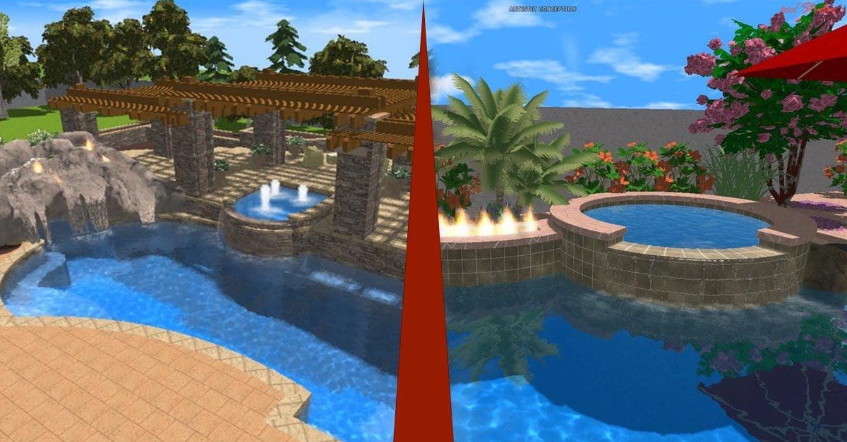 Astounding Inground Pool And Hot Tub Combo Designs No Limit Pools