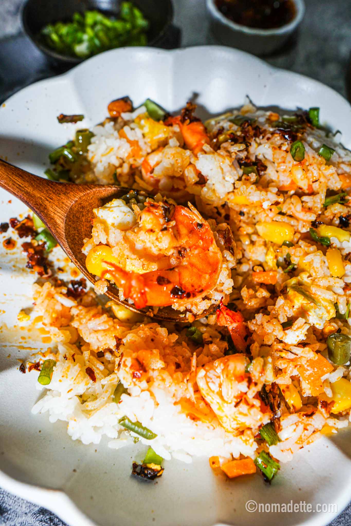 Rice Cooker Garlic Shrimp Fried Rice Nomadette