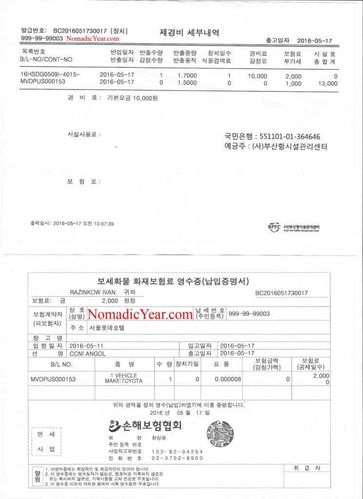 Korea Car Shipping Guide Nomadic year