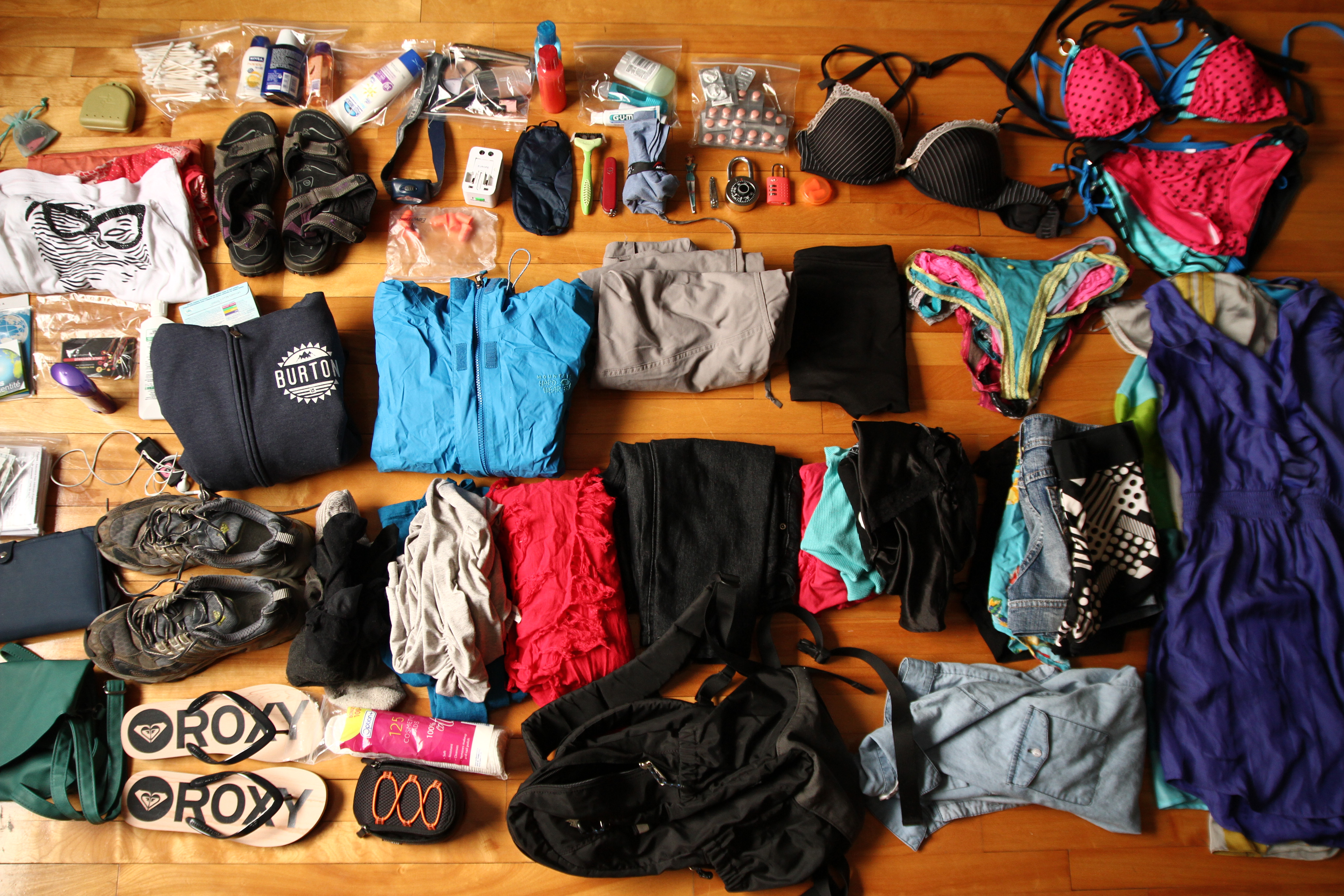 100 items pour sac à dos de voyage [tour du monde] Nomad