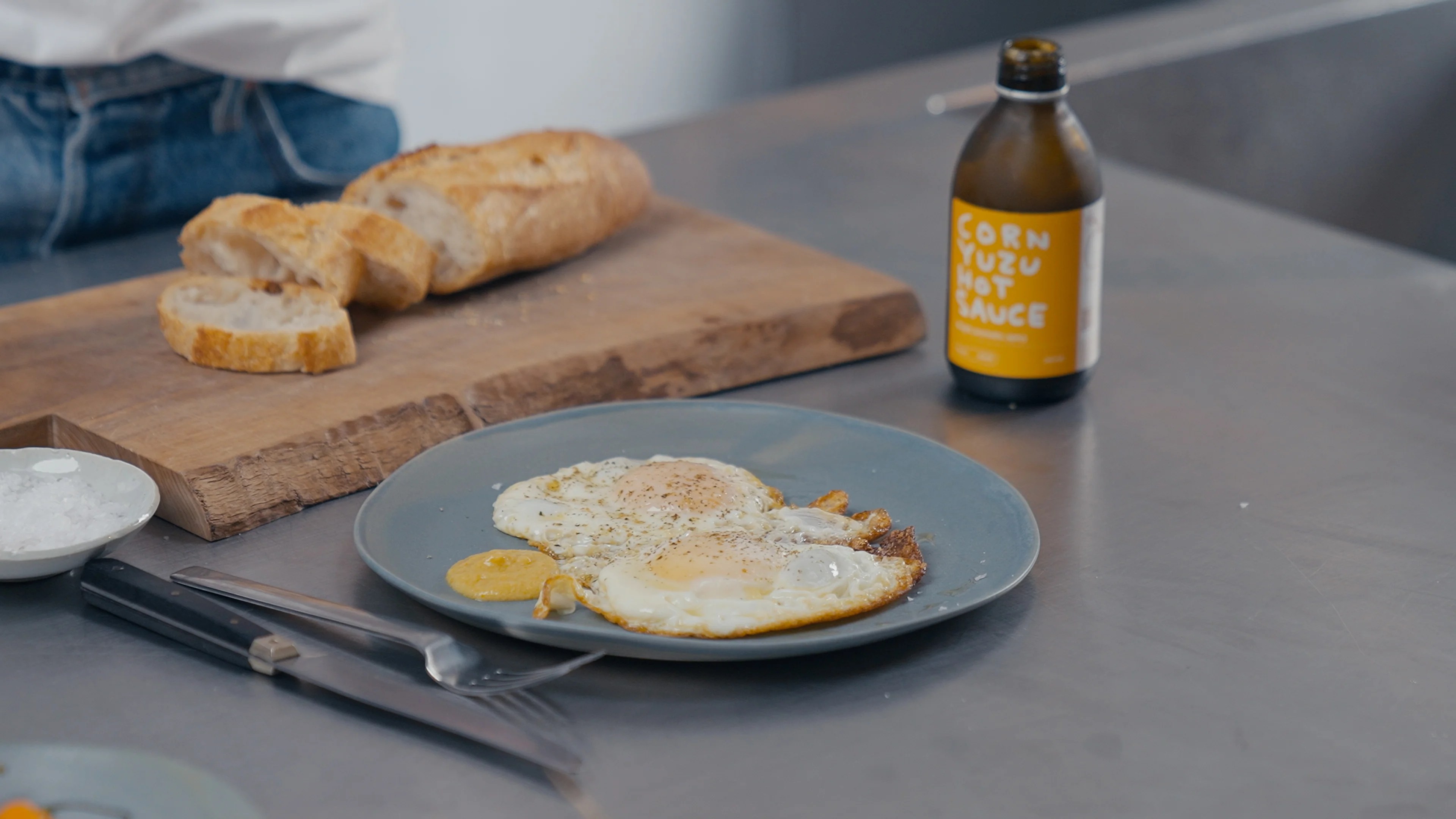 Fried Eggs with Corn Yuzu Hot Sauce Noma Projects