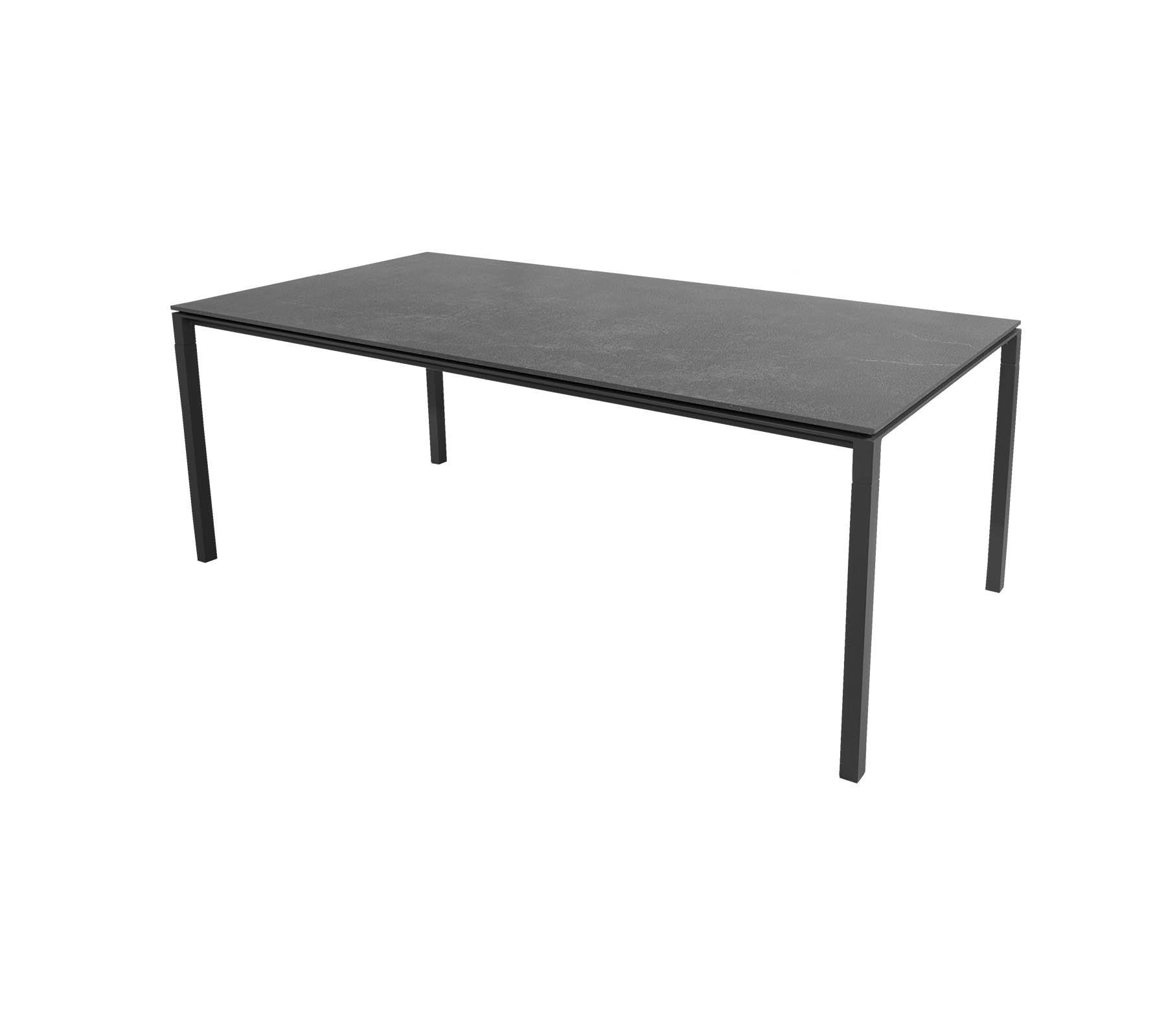 Caneline PURE dining table, 200 x 100 cm, fossil ceramic table top