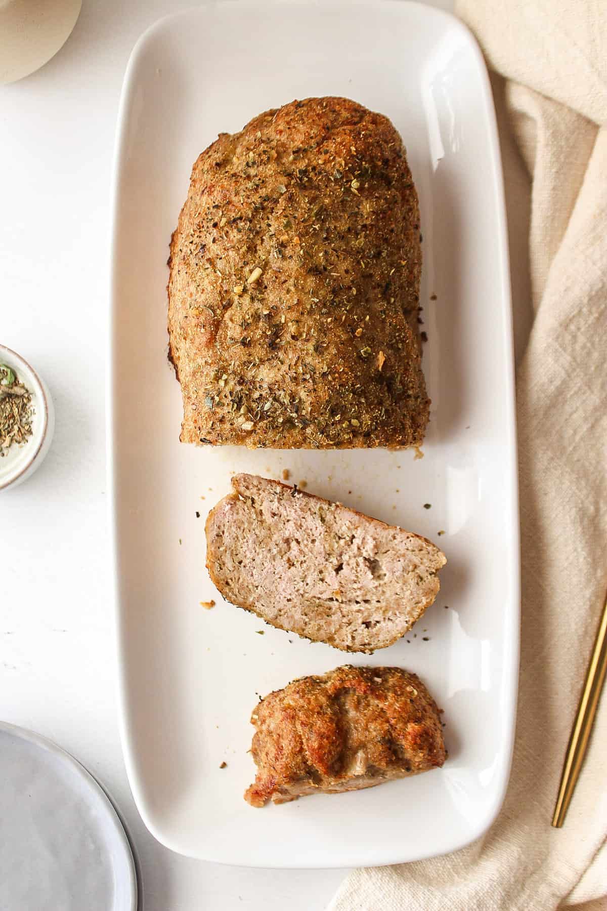 Moist Garlic Herb Chicken Meatloaf Recipe Nomaste Hungry