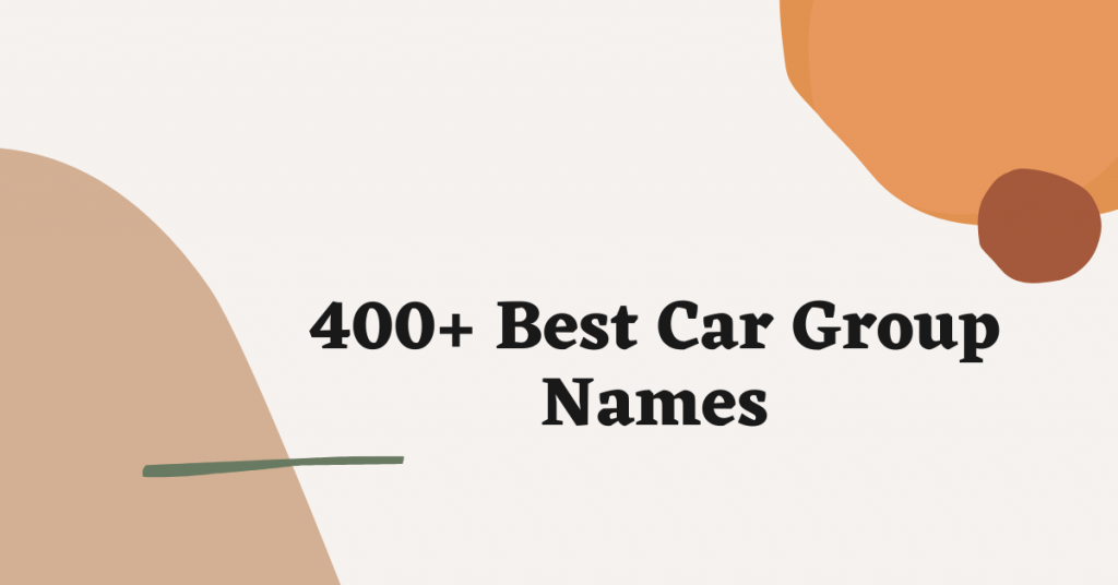 400 Cool Car Group Nombres Ideas y sugerencias NOMBRES DB