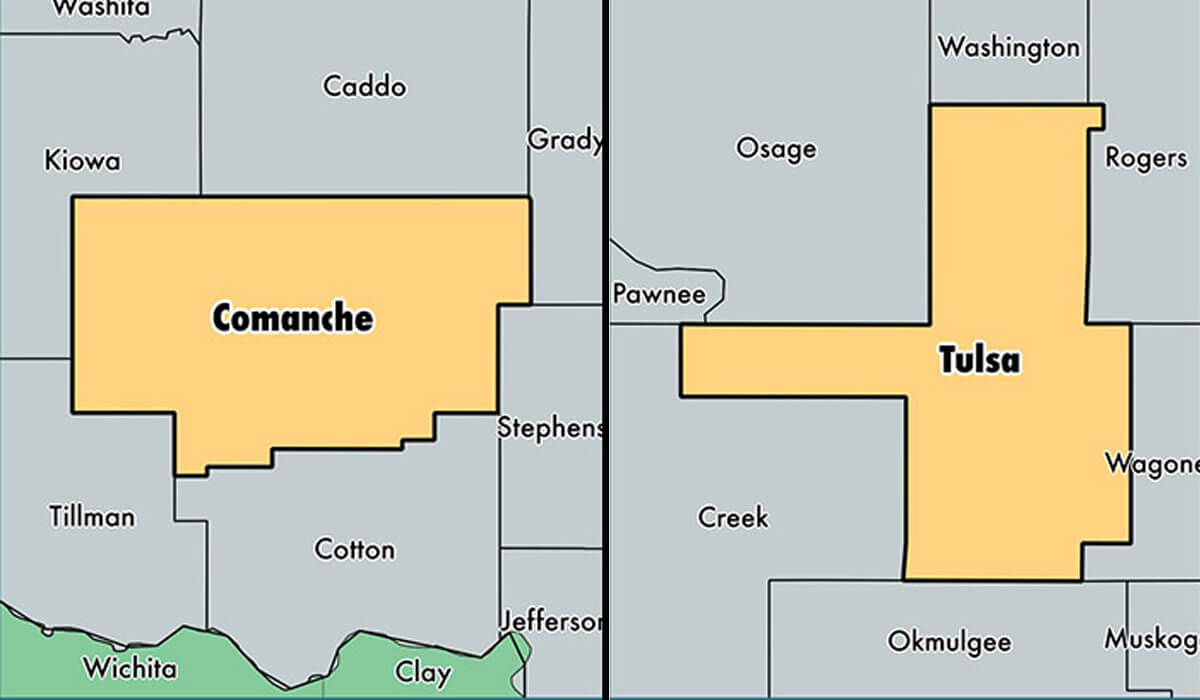 New resource pages for Comanche, Tulsa counties
