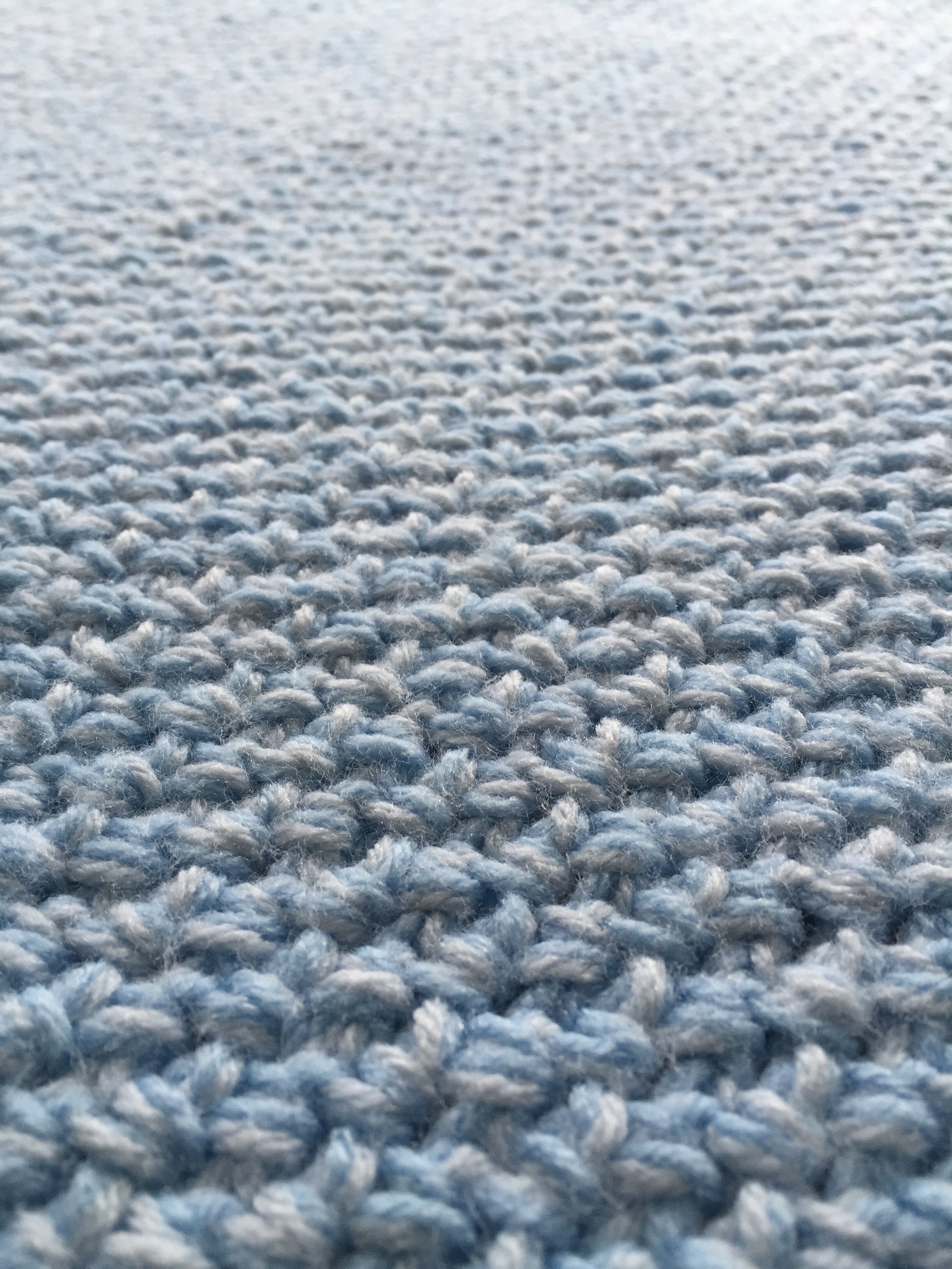 Light blue baby blanket