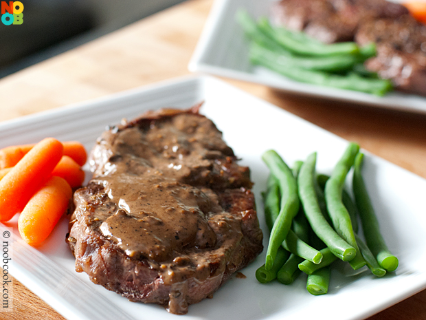Steak with Black Pepper Sauce Recipe