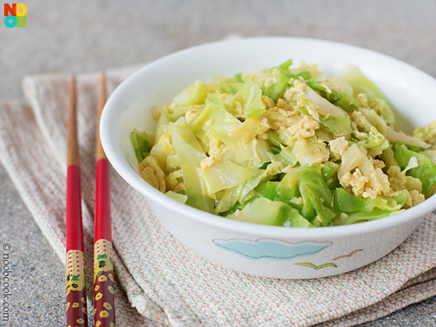 Cabbage with Eggs Easy Vegetable Stirfry