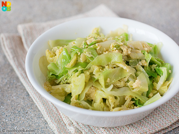 Cabbage with Eggs Easy Vegetable Stirfry
