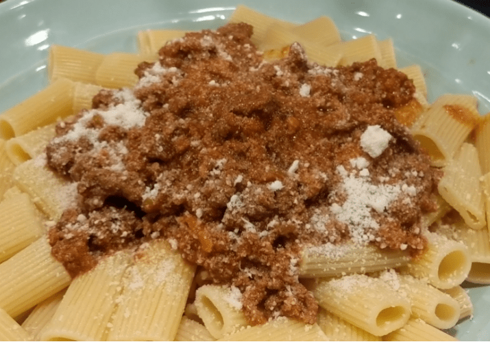 Pasta Bolognese Noodle in the Kitchen