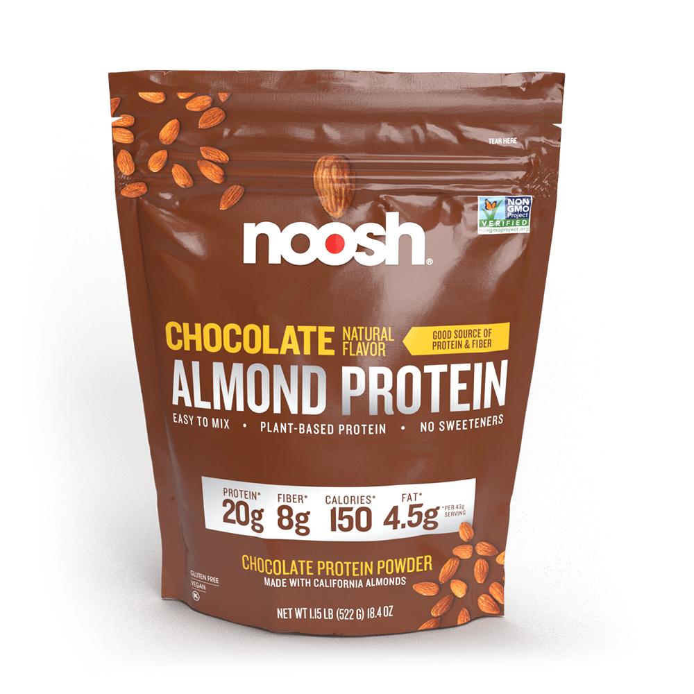 Noosh Almond Protein Powder Unflavored, Chocolate, Vanilla