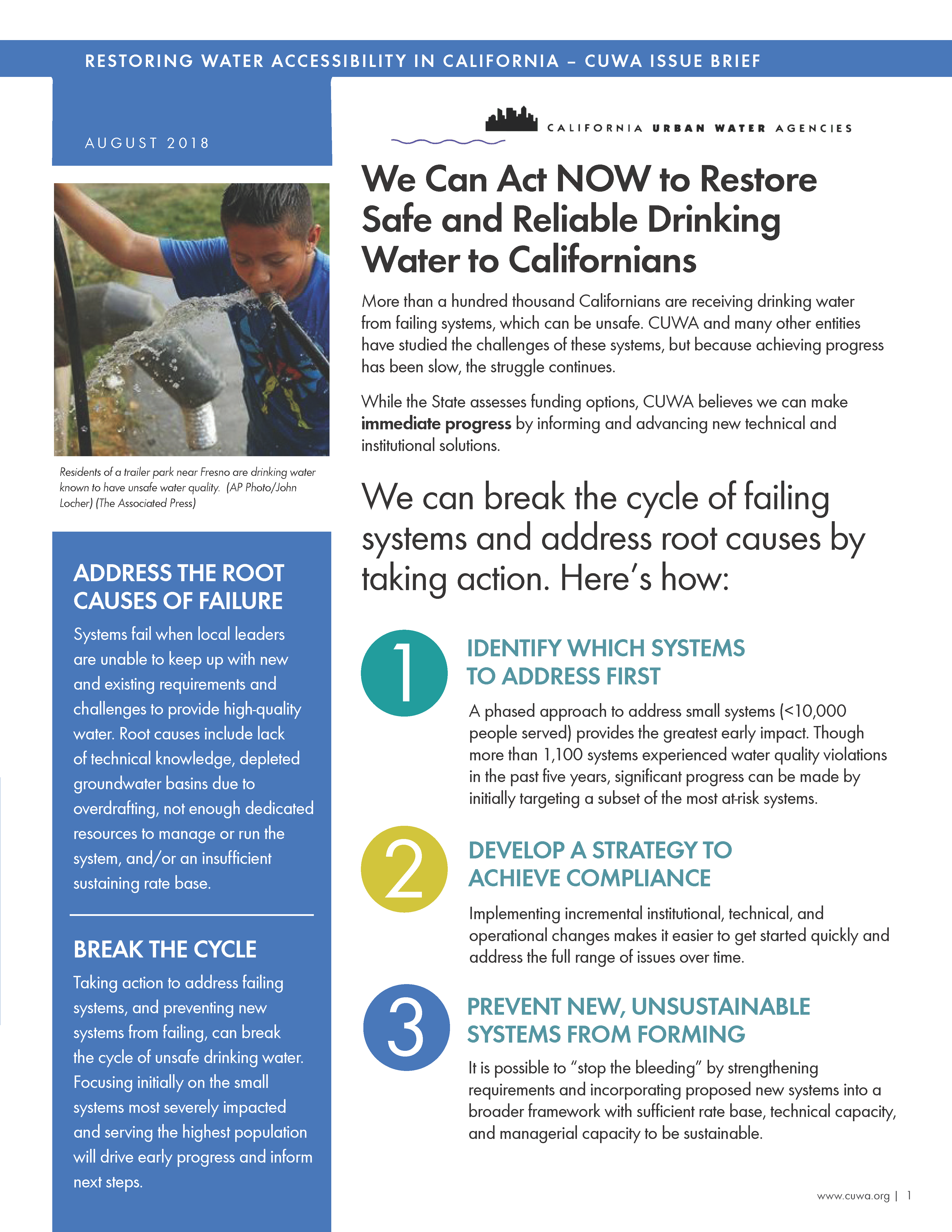 A Path Forward to Restore Safe Drinking Water in California