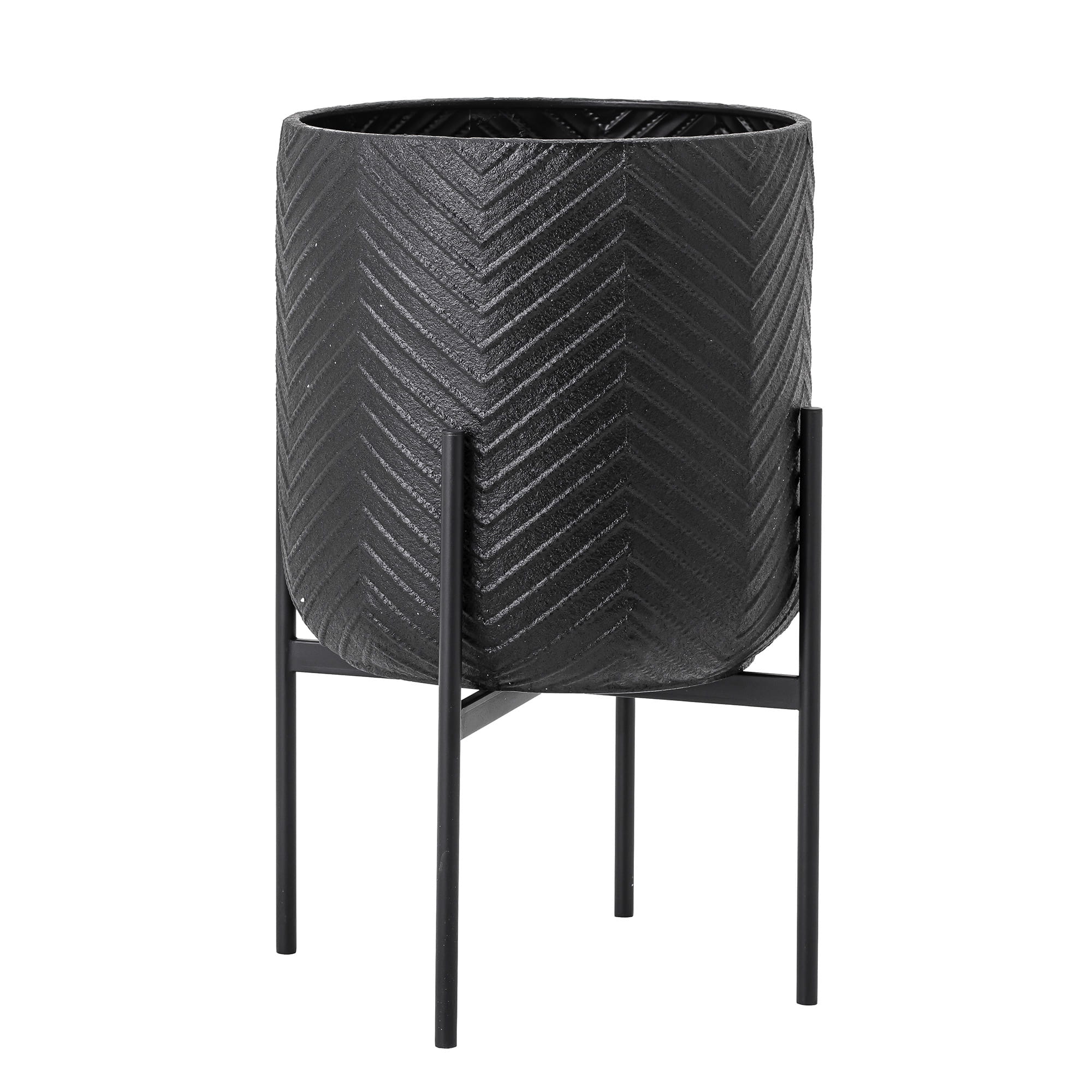 Donica metalowa czarna na nóżkach Bloomingville NordDesign