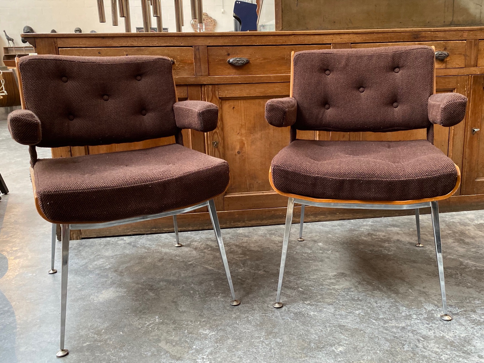 Paire de fauteuils Alain Richard années 70 Nord Factory
