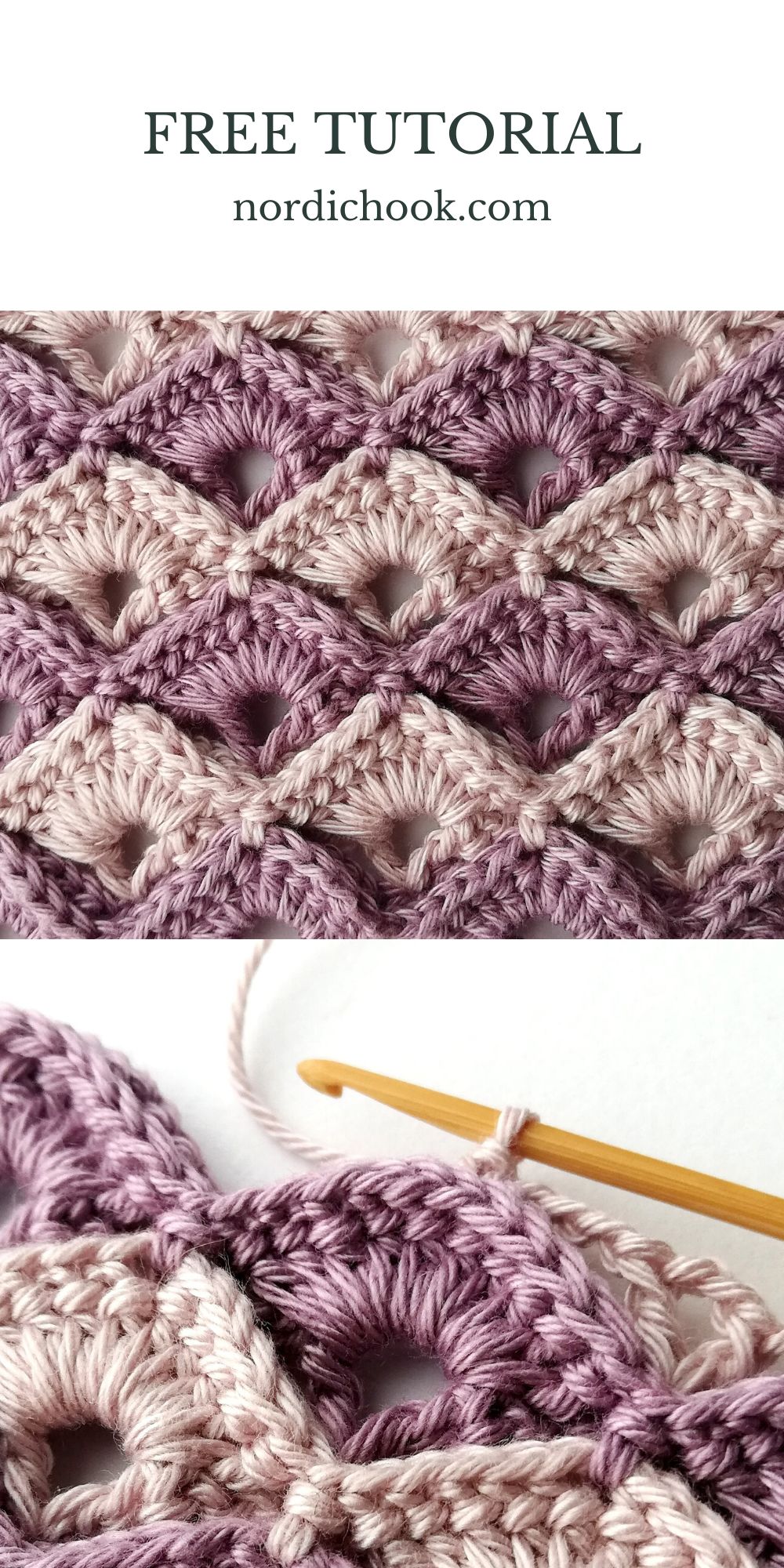 The box stitch Nordic Hook Free crochet stitch tutorial