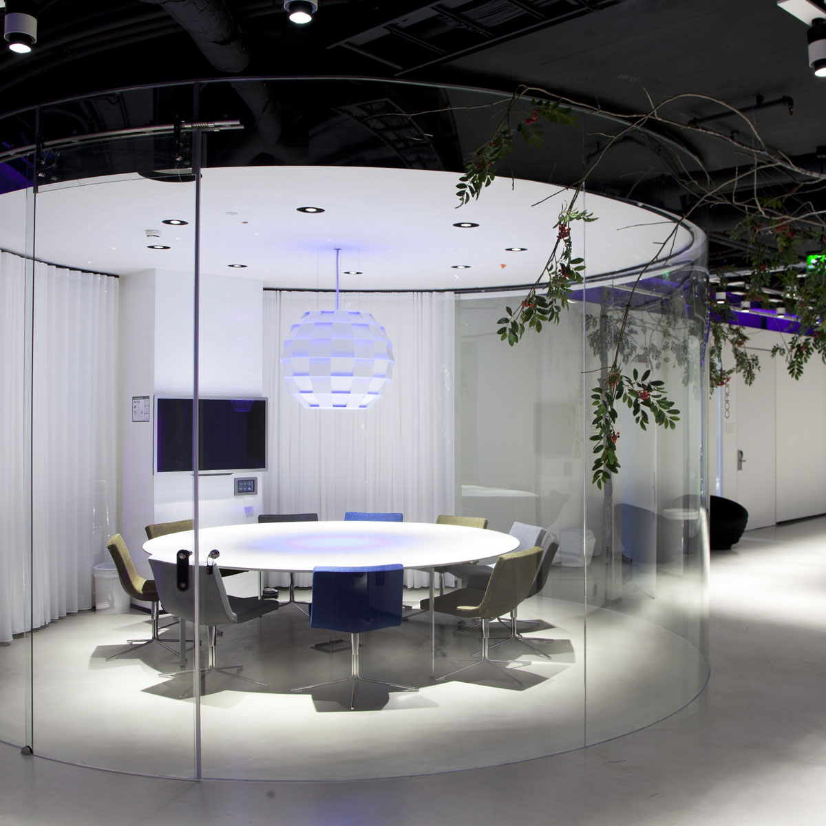 Book Orb Cylindershaped conference room Nordic Light