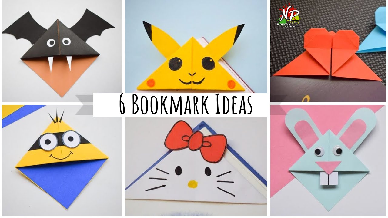 6 Cute Corner Bookmark Ideas DIY Bookmark Ideas Easy Page Bookmark